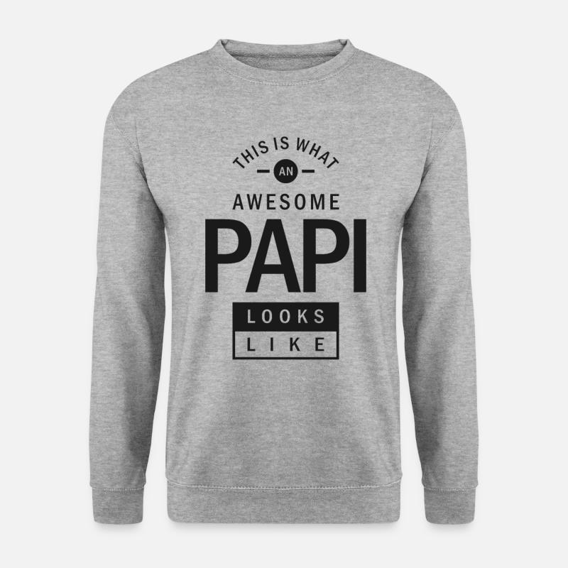 Papi génial - Sweat-shirt Unisexe - gris chiné