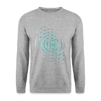 Black blue waves invert - Unisex Sweatshirt - salt & pepper - Front - Alina (178cm) & Michal (187cm)