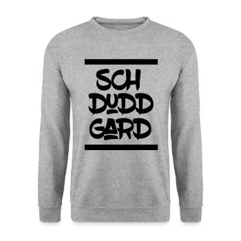 Stuttgart Schwaben Schwabe Schwäbisch Schwäbischer - Unisex Pullover - Weißgrau meliert - Vorne - Alina (178cm) & Michal (187cm)