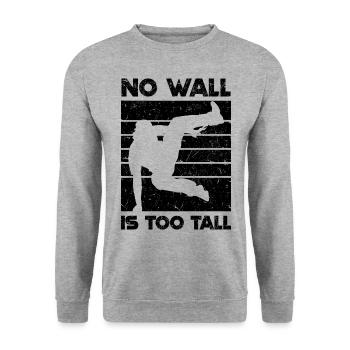 Idées cadeaux Parkour - Sweat-shirt Unisexe - gris chiné - Devant - Alina (178cm) & Michal (187cm)