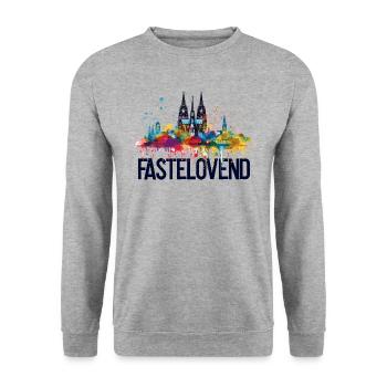 Köln Kölle Karneval Gebützt Kölle Alaaf Jeck Party - Unisex Pullover - Weißgrau meliert - Vorne - Alina (178cm) & Michal (187cm)