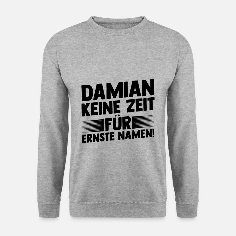 Vorname Damian - Unisex Pullover - Weißgrau meliert