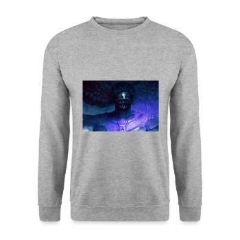 Demon - Unisex Sweatshirt - salt & pepper - Front - Alina (178cm) & Michal (187cm)