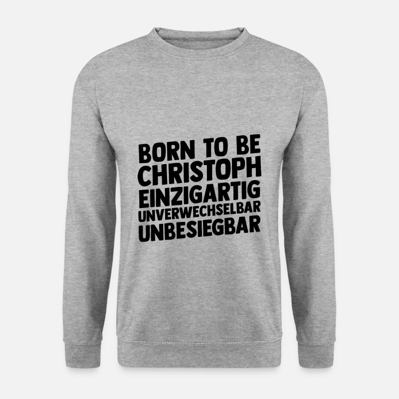 First name Chris Christoph - Unisex Sweatshirt - salt & pepper