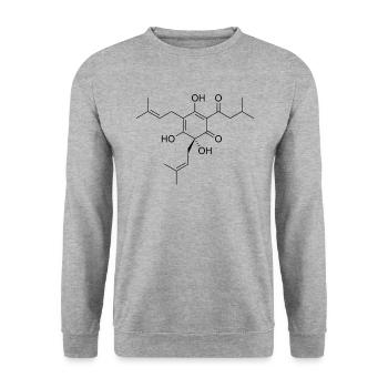 Beer molecule. - Unisex Sweatshirt - salt & pepper - Front - Alina (178cm) & Michal (187cm)