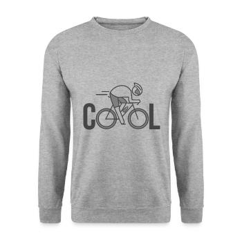 cool bike radfahrer bike bikes bikes cool - Unisex Pullover - Weißgrau meliert - Vorne - Alina (178cm) & Michal (187cm)