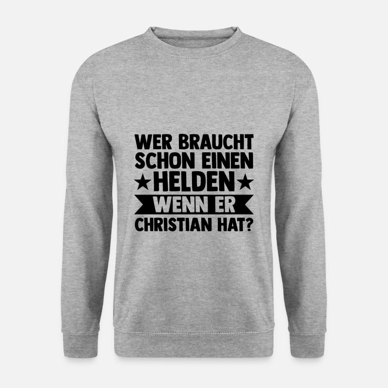 First name Chris Christian - Unisex Sweatshirt - salt & pepper