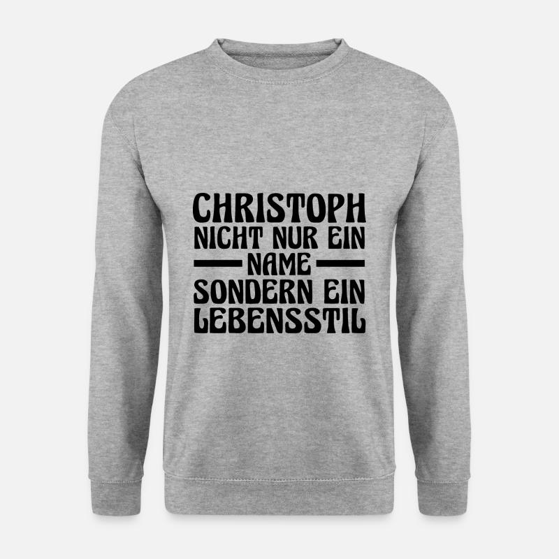 First name Chris Christoph - Unisex Sweatshirt - salt & pepper
