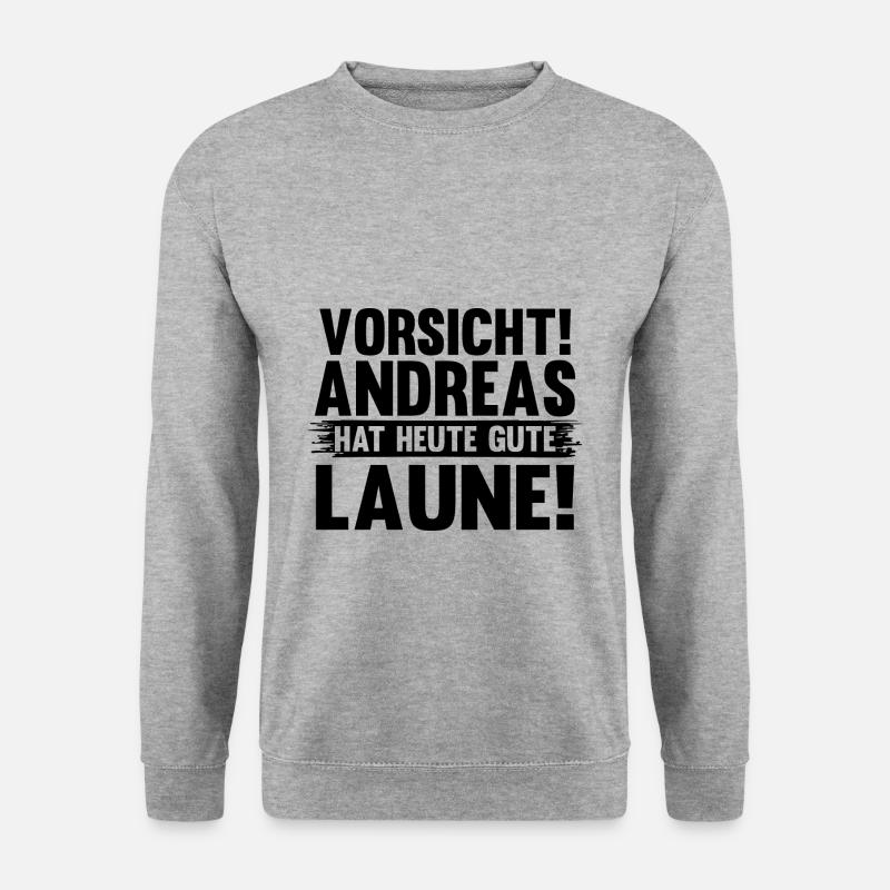Vorname Andreas - Unisex Pullover - Weißgrau meliert