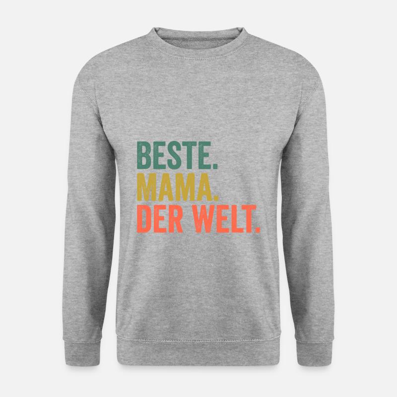 Beste Mama Der Welt - Unisex Pullover - Weißgrau meliert