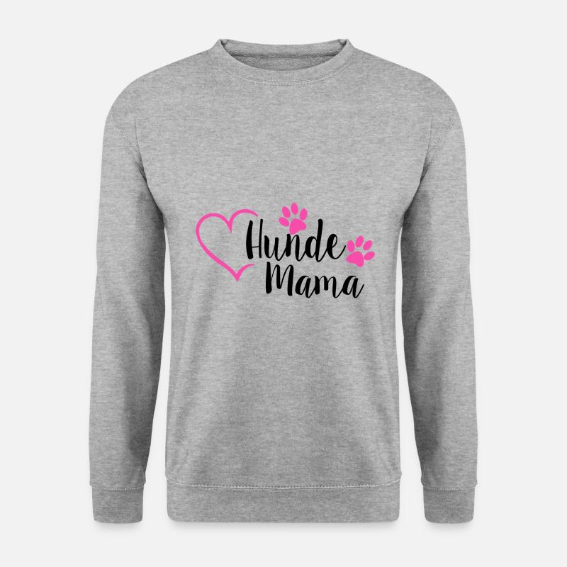 Hundemama Hunde Mama - Unisex Pullover - Weißgrau meliert