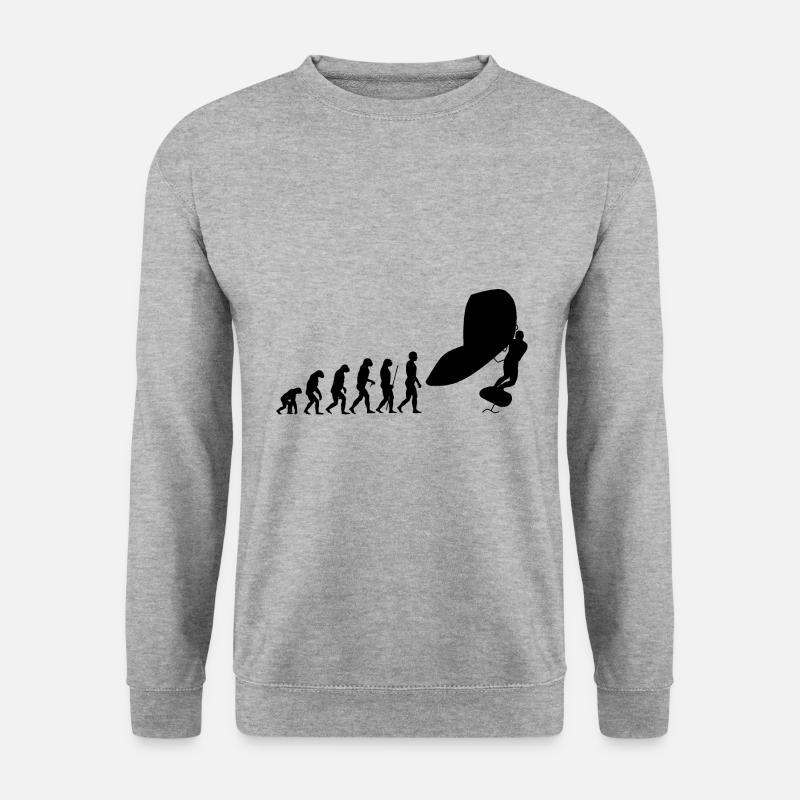 Evolution du Wingfoil - Sweat-shirt Unisexe - gris chiné