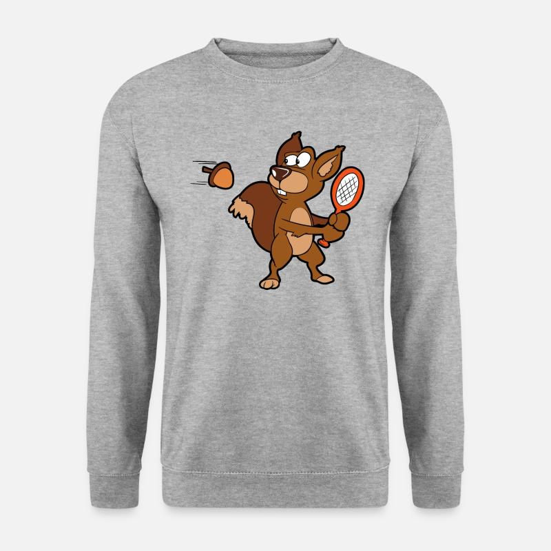 Squirrel Badminton Shuttlecock Shuttlecock - Unisex Sweatshirt - salt & pepper