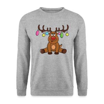 Noël drôle Noël Noël Noël - Sweat-shirt Unisexe - gris chiné - Devant - Alina (178cm) & Michal (187cm)