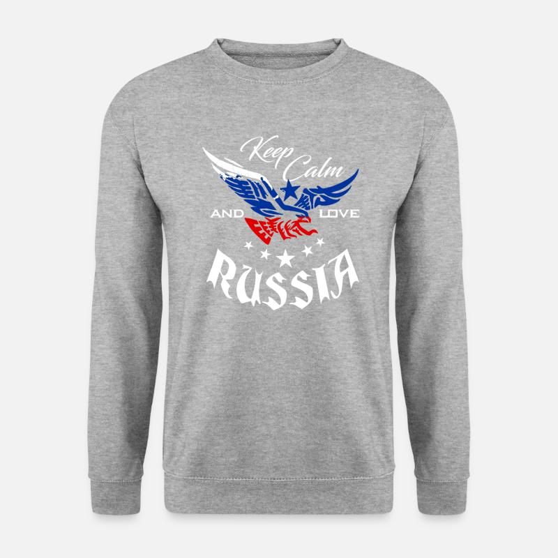 Russia - Unisex Pullover - Weißgrau meliert
