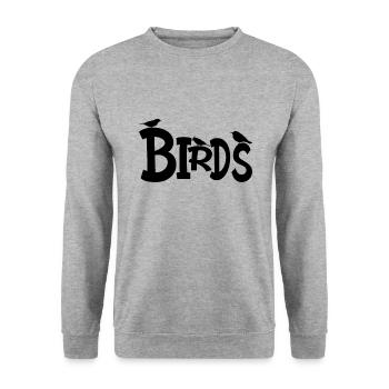 Oiseaux - Perruche - Birdwatcher Idée cadeau - Sweat-shirt Unisexe - gris chiné - Devant - Alina (178cm) & Michal (187cm)