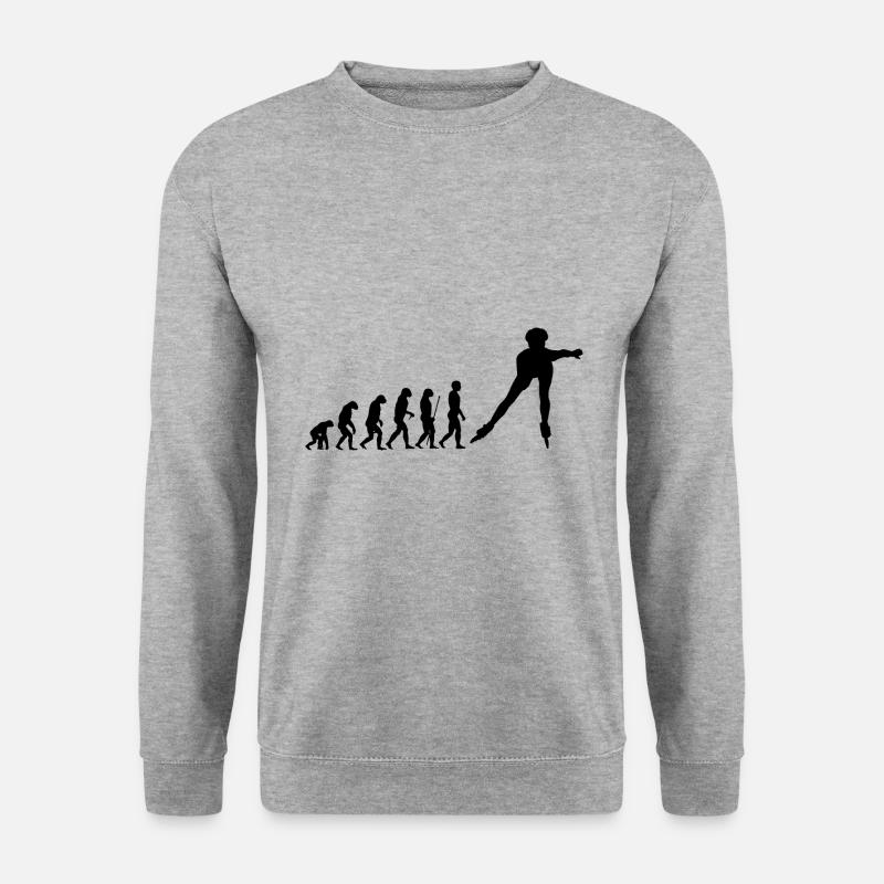 Inline skater evolution - Unisex Sweatshirt - salt & pepper