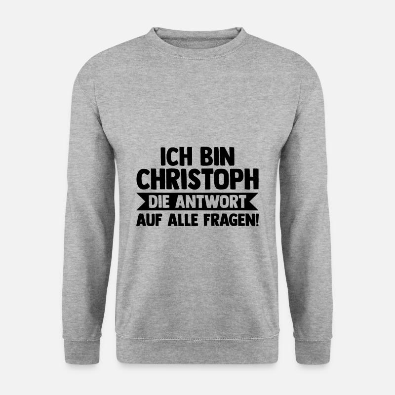 First name Chris Christoph - Unisex Sweatshirt - salt & pepper