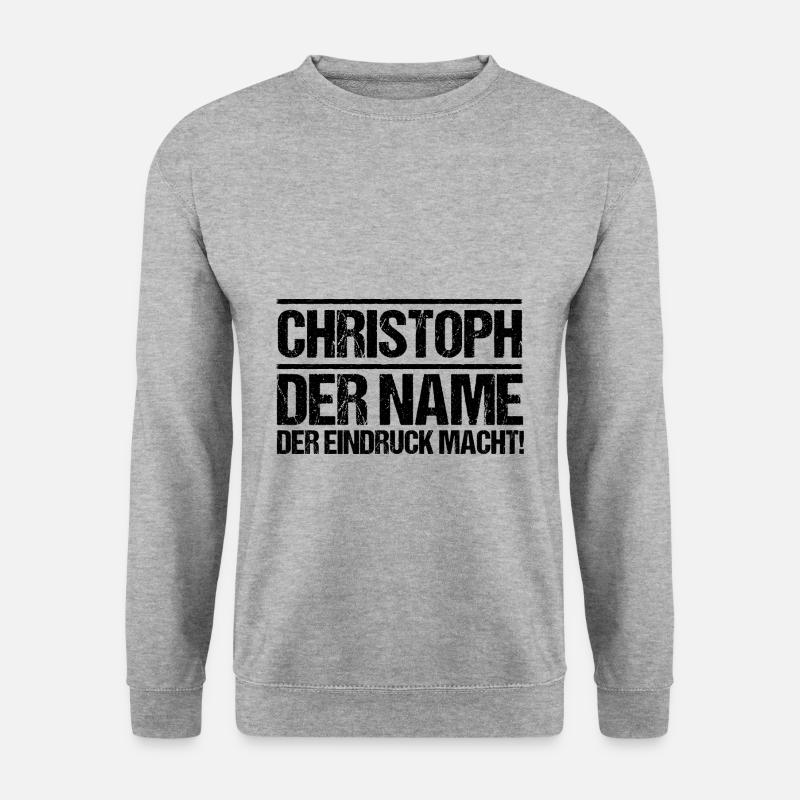 First name Chris Christoph - Unisex Sweatshirt - salt & pepper