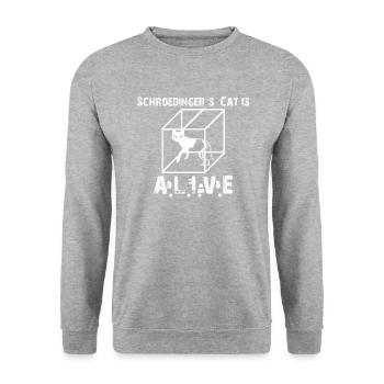 Schrodinger's Cat - Schroedinger's Cat Big Bang - Unisex Sweatshirt - salt & pepper - Front - Alina (178cm) & Michal (187cm)