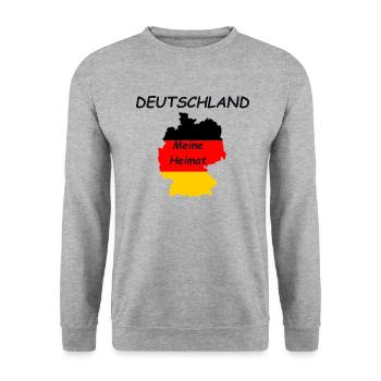 Allemagne ma maison - drapeau / drapeau - Sweat-shirt Unisexe - gris chiné - Devant - Alina (178cm) & Michal (187cm)