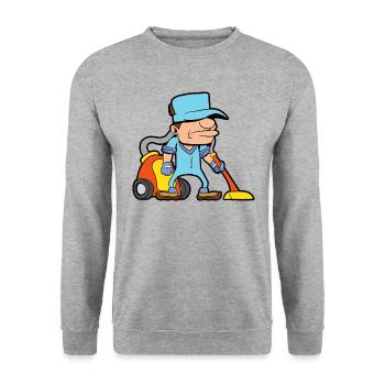 Aspirateur Nettoyage de bâtiments Nettoyage de bâtiments - Sweat-shirt Unisexe - gris chiné - Devant - Alina (178cm) & Michal (187cm)