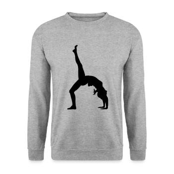 Danseur de gymnastique - Sweat-shirt Unisexe - gris chiné - Devant - Alina (178cm) & Michal (187cm)