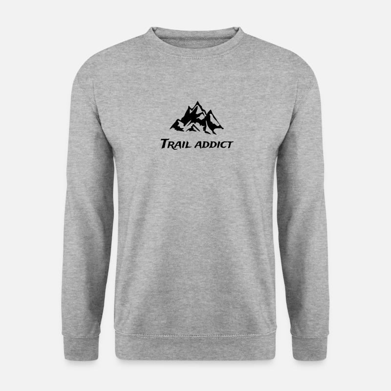 Trail-Süchtiger - Unisex Pullover - Weißgrau meliert