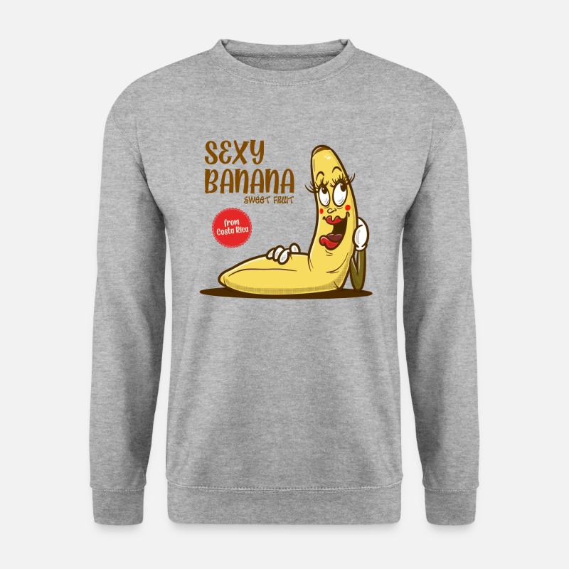 Sexy Banana - Unisex Pullover - Weißgrau meliert