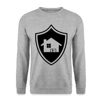 House Property Coat of Arms - Unisex Sweatshirt - salt & pepper - Front - Alina (178cm) & Michal (187cm)