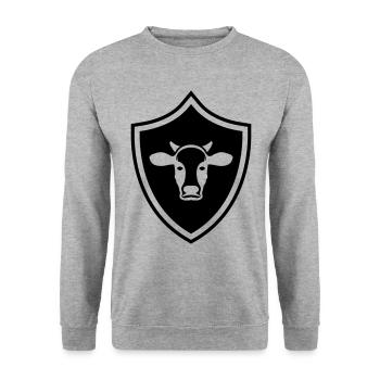 Armoiries de la vache - Sweat-shirt Unisexe - gris chiné - Devant - Alina (178cm) & Michal (187cm)