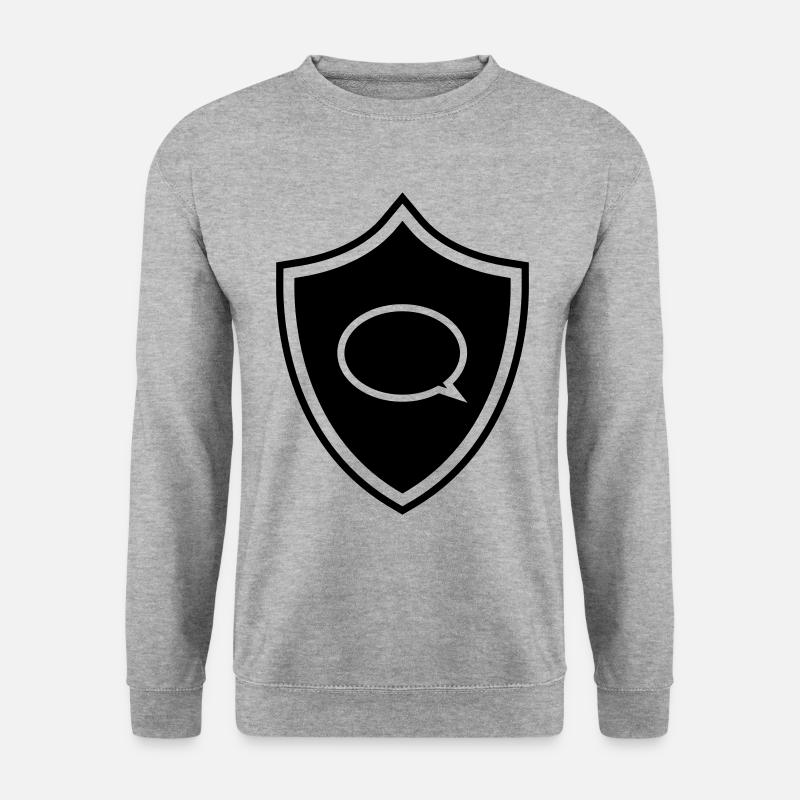 Sprechblase Wappen - Unisex Pullover - Weißgrau meliert