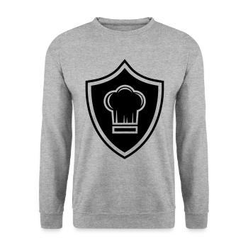 Armoiries du chapeau de chef Koch - Sweat-shirt Unisexe - gris chiné - Devant - Alina (178cm) & Michal (187cm)