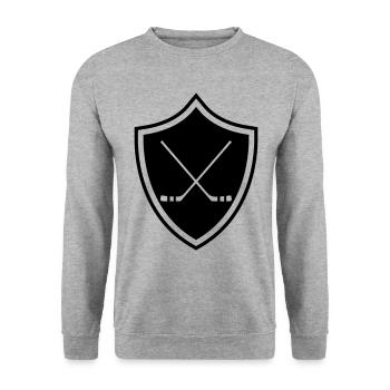 Bâtons de hockey sur glace - Sweat-shirt Unisexe - gris chiné - Devant - Alina (178cm) & Michal (187cm)