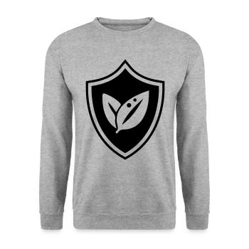 Leaf Ecology Coat of Arms - Unisex Sweatshirt - salt & pepper - Front - Alina (178cm) & Michal (187cm)