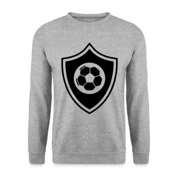 Football crest - Unisex Sweatshirt - salt & pepper - Front - Alina (178cm) & Michal (187cm)