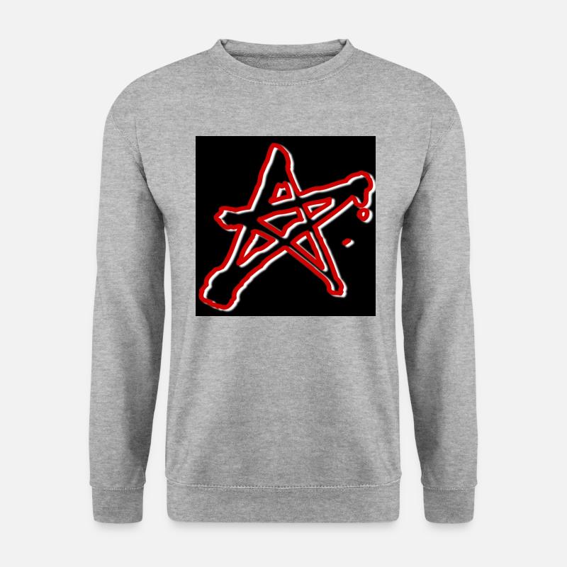 Pentagramm (Zeichen) - Abbild - 2023 - Unisex Pullover - Weißgrau meliert