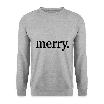 JOYEUX NOËL - Sweat-shirt Unisexe - gris chiné - Devant - Alina (178cm) & Michal (187cm)