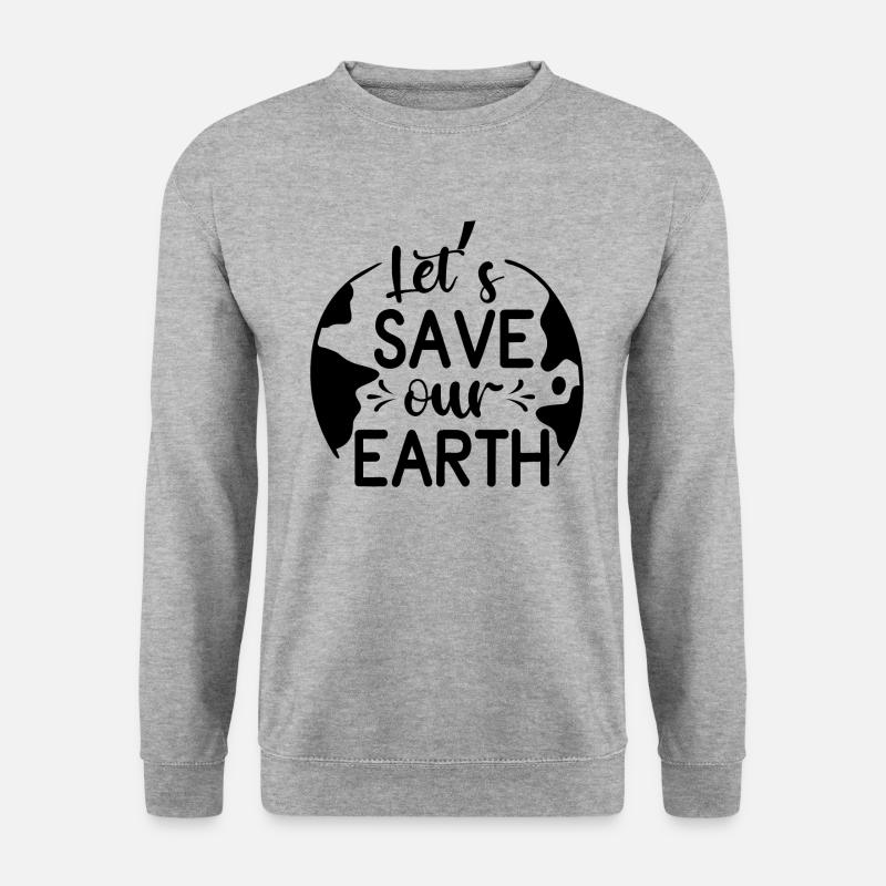 Klimaschutz Umwelt Erderwärmung - Unisex Pullover - Weißgrau meliert