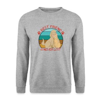 Chat et chien mignons - Sweat-shirt Unisexe - gris chiné - Devant - Alina (178cm) & Michal (187cm)
