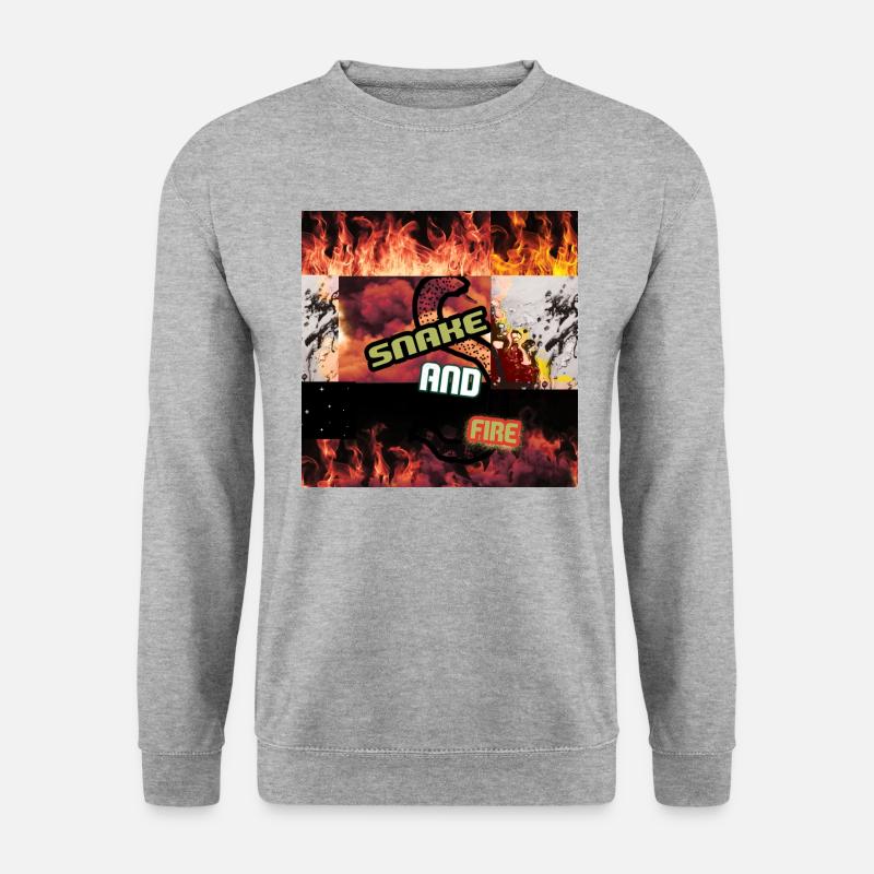 Schlange - Unisex Pullover - Weißgrau meliert