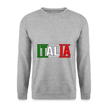 Italia Italiener Italienisch Italien - Unisex Pullover - Weißgrau meliert - Vorne - Alina (178cm) & Michal (187cm)