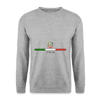 Italia Italiener Italienisch Italien - Unisex Pullover - Weißgrau meliert - Vorne - Alina (178cm) & Michal (187cm)