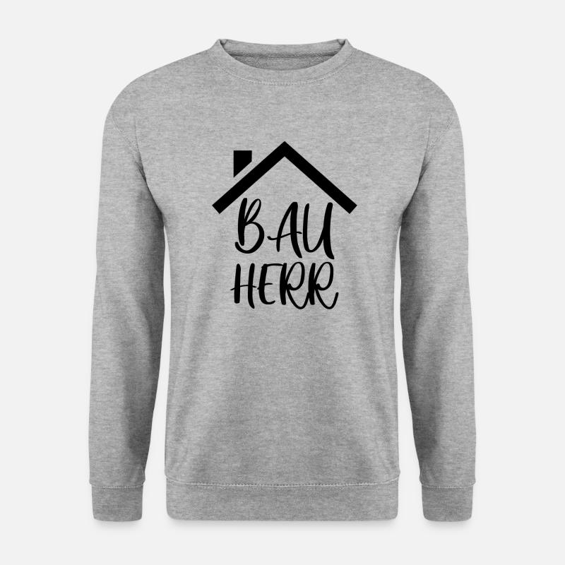 Bauherr - Unisex Pullover - Weißgrau meliert