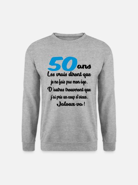 50 ans / anniversaire 50 ans / t-shirt 50 ans - Sweat-shirt Unisexe - gris chiné