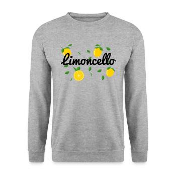Limoncello Zitronen Italien Tequila Lemon Geschenk - Unisex Pullover - Weißgrau meliert - Vorne - Alina (178cm) & Michal (187cm)