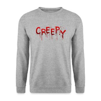 Lettrage effrayant de Halloween sanglant - Sweat-shirt Unisexe - gris chiné - Devant - Alina (178cm) & Michal (187cm)