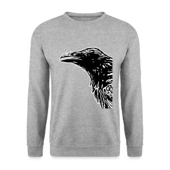 Crow - Unisex Sweatshirt - salt & pepper - Front - Alina (178cm) & Michal (187cm)