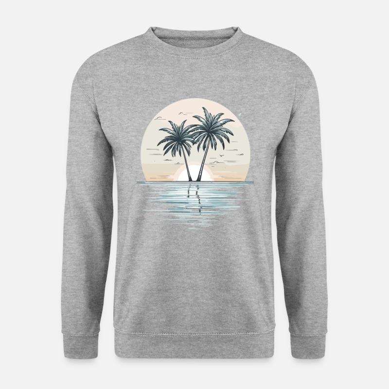 Sunset Palm Beach - Unisex Sweatshirt - salt & pepper