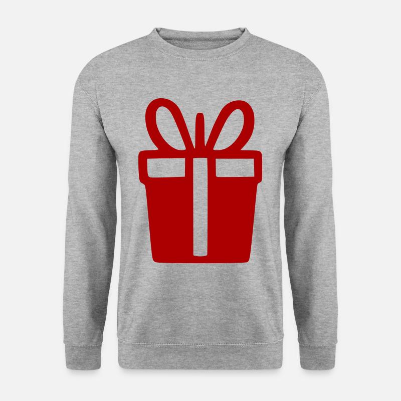 Geschenkpaket - Unisex Pullover - Weißgrau meliert